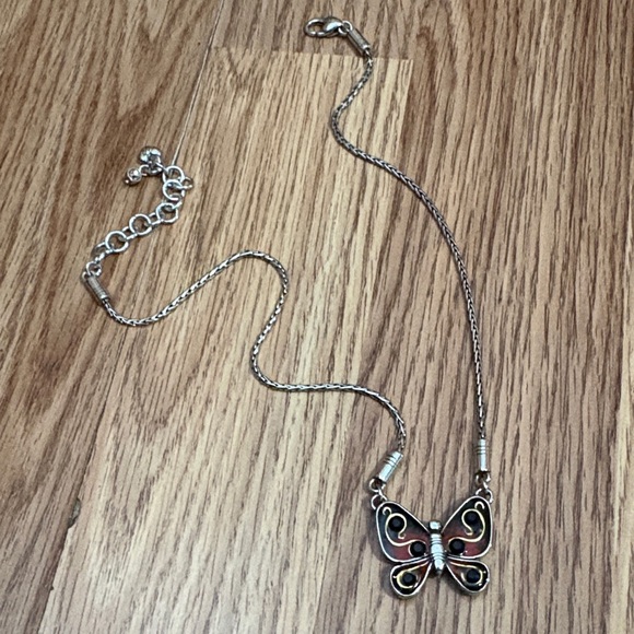 BRIGHTON PAPILLION BUTTERFLY REVERSIBLE PENDANT COLLAR CHOKER 16 - 18" NECKL:ACE - Picture 9 of 11